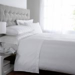 5A Fifth Avenue 100% Egyptian Cotton 300 Thread Count Stripe White Duvet Cover White