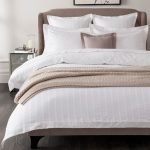 5A Fifth Avenue Herringbone 300 Thread Count 100% Cotton White Duvet Cover White