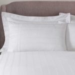 5A Fifth Avenue Herringbone 300 Thread Count 100% Cotton White Cuffed Pillowcase Pair White