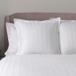 5A Fifth Avenue Herringbone 300 Thread Count 100% Cotton White Continental Square Pillowcase White