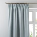 Solar Duck-Egg Blackout Pencil Pleat Curtains Duck Egg (Blue)