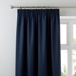 Solar Navy Blackout Pencil Pleat Curtains Navy (Blue)