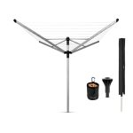 Brabantia 60 Metre 4 Arm Liftomatic Rotary Washing Line Silver