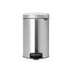 Brabantia NewIcon 12 Litre Matt Steel Pedal Bin Matt Steel