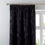 Versailles Black Pencil Pleat Curtains Black
