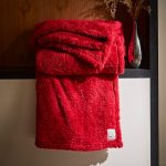 Teddy Bear Red Throw Red