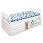 Captains White Storage Bedstead White