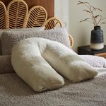 Teddy Bear Cream V-Shaped Pillow Cream