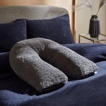 Teddy Bear Charcoal V-Shaped Pillow Charcoal (Grey)