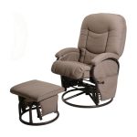 Cloud Nine Deluxe Fudge Glider Chair and Stool Brown
