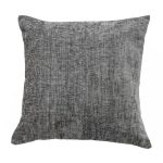 Large Chenille Charcoal Cushion Charcoal