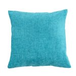 Large Chenille Turquoise Cushion Turquoise