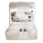 Dreamland Intelliheat Faux Fur Heated Mattress Protector Off-White