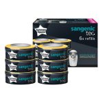 Tommee Tippee Sangenic Tec Universal 6 Pack of Cassettes Grey