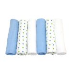MuslinZ Boys Combo Blue Muslin Squares Blue