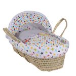 Clair de Lune The Dudes Palm Moses Basket White