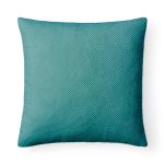 Large Chenille Spot Teal Cushion Teal (Blue)
