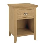 Eaton Oak 1 Drawer Nightstand Brown