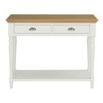 Eaton Two Tone Turned Leg Console Table Ivory