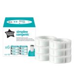 Tommee Tippee Simplee Sangenic 6 Pack of Cassettes Grey
