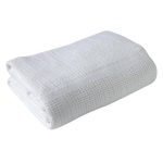 Clair De Lune Pram and Crib Cellular Cotton White Blanket White