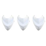 MuslinZ Cotton White Muslin Bandana Dribble Bibs White