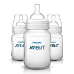 Avent Classic Anti Colic 3 Pack 260ml Bottles Clear