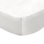 Dorma 300 Thread Count 100% Cotton Satin Plain White 35cm Fitted Sheet White