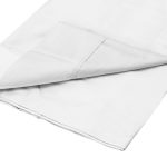 Dorma 300 Thread Count 100% Cotton Percale Plain White Flat Sheet White