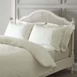 Dorma 300 Thread Count 100% Cotton Percale Plain Cream Duvet Cover Cream (Natural)