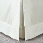 Dorma 300 Thread Count 100% Cotton Percale Plain White Divan Trim Cream (Natural)