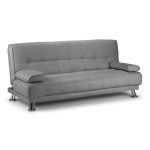 Venice Faux Leather Sofa Bed Grey