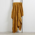 Laken Knit Throw Ochre Yellow