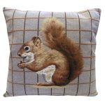 Tapestry Hedgehog Cushion Grey