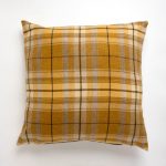 Large Tweed Ochre Cushion Ochre