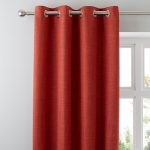 Vermont Orange Eyelet Curtains Orange