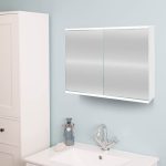 Simplicity Mirrored Double Cabinet White