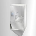 Simplicity Mirrored Corner Cabinet White