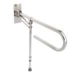 Chrome Fold Away Hand Rail with Leg Chrome