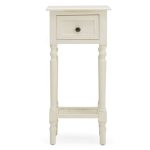 Lucy Cane Cream Telephone Table Natural (White)