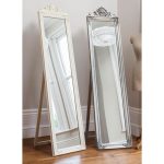 Lambeth White 179x46cm Cheval Mirror White
