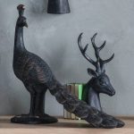Oliver Black Peacock Figure Ornament Black