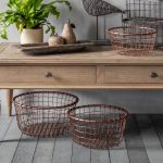 Dixon Set of 3 Copper Baskets Brown