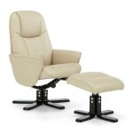 Bergen Swivel Recliner Chair with Footstool Grey