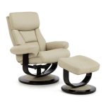 Risor Swivel Recliner Chair with Footstool Grey