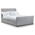 Capri Bed Frame with Drawers Grey