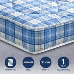 Salas Coil Sprung Mattress Blue and White