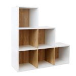 Rome Modular 6 Step Cube Shelving Unit White