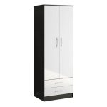 Lynx Black and White Gents Wardrobe Black