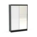 Lynx Black and White Sliding Wardrobe White/Black